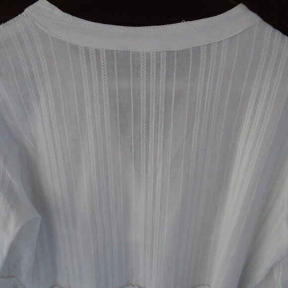 Shift Dress White Cotton 8 - Picture 8 of 10